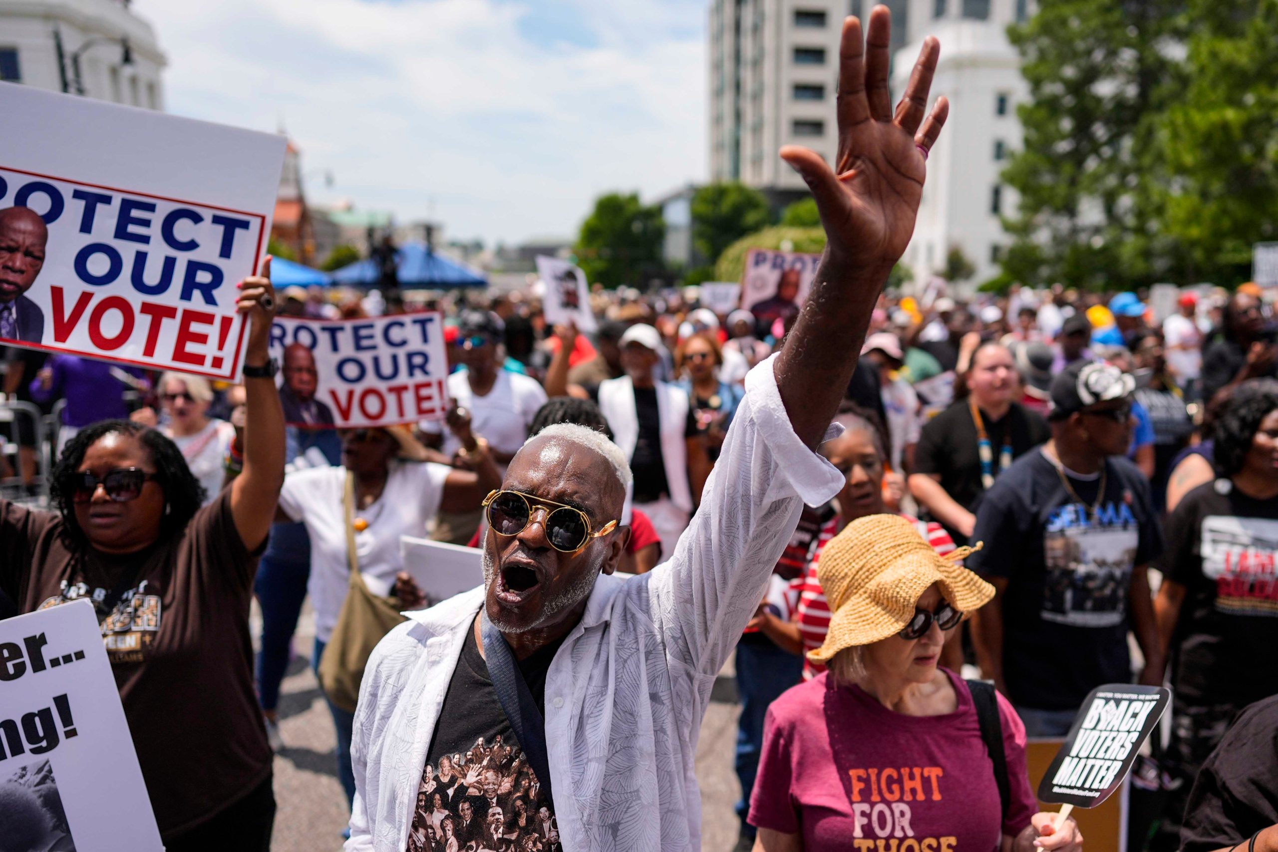 ‘We’re Not Going Back’: Black Voters March in Montgomery Against Redistricting